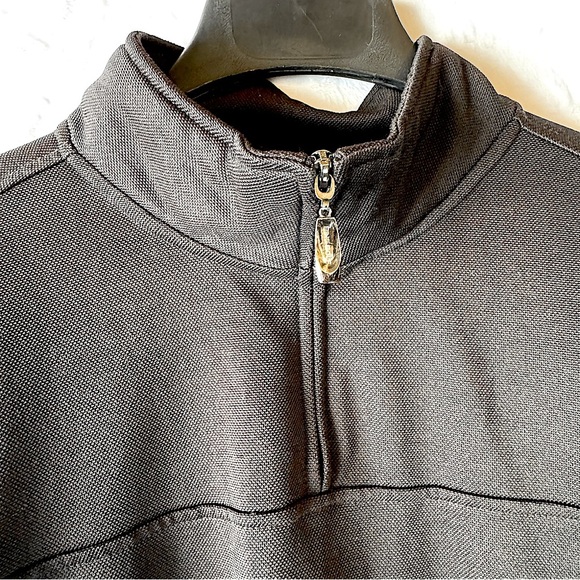 Ping Golf Black Quarter Zip Pullover with Pockets Relaxed Fit Embroidered Logo M - Picture 4 of 9